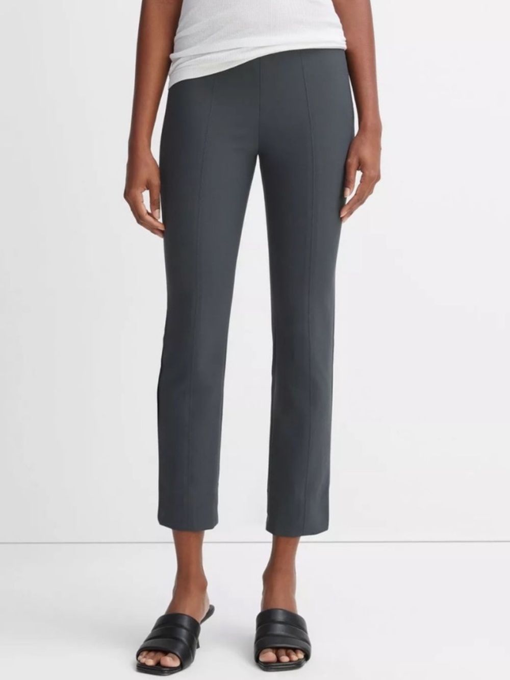 Vince Bobbi Ponte Leggings Taupe Brown High Rise Ankle Pants Small